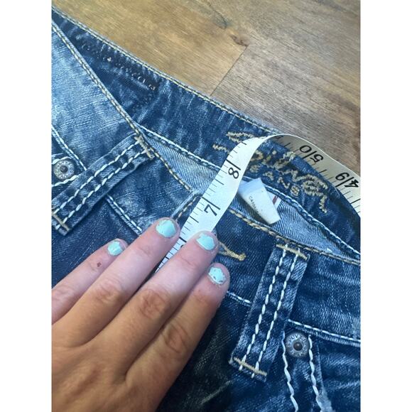 Women's Silver Pioneer Boot Cut 90's Jeans Size 26 NWT Thick Stitch Flap Pocket - Picture 8 of 14